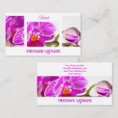 Schöne Orchidee für Floristen und Blume Visitenkarte (Vorne/Hinten)