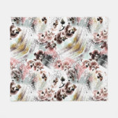 Schöne Orchidee stilvoll Fleecedecke (Vorderseite (Horizontal))