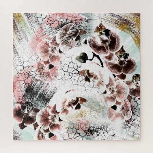 Schöne Orchidee stilvoll floral Puzzle (Vertikal)