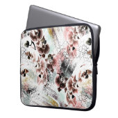 Schöne Orchidee stilvoll Laptopschutzhülle (Vorderseite Links)