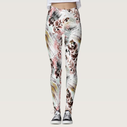 Schöne Orchidee stilvoll Leggings (Vorderseite)