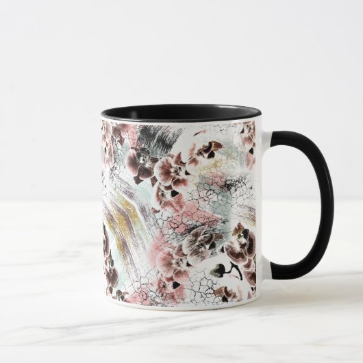 Schöne Orchidee stilvoll Tasse (Rechts)