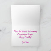 Schöne Orchideen-alles- Gute zum Geburtstagkarte Karte (Innenseite)