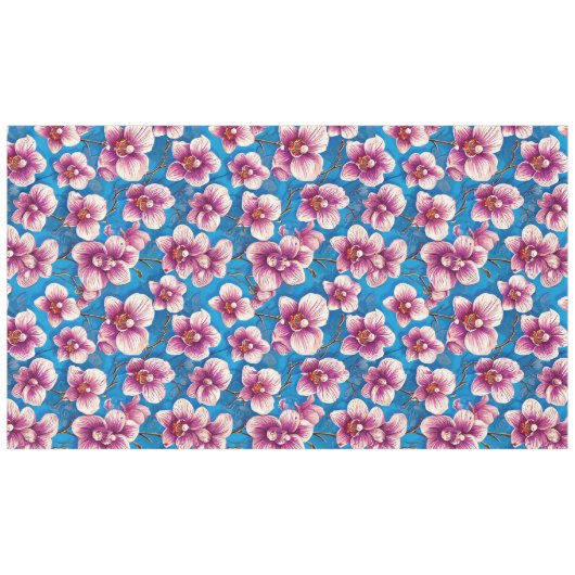 Schöne Orchideen-Blume Tischdecke (Vorderseite (Horizontal))