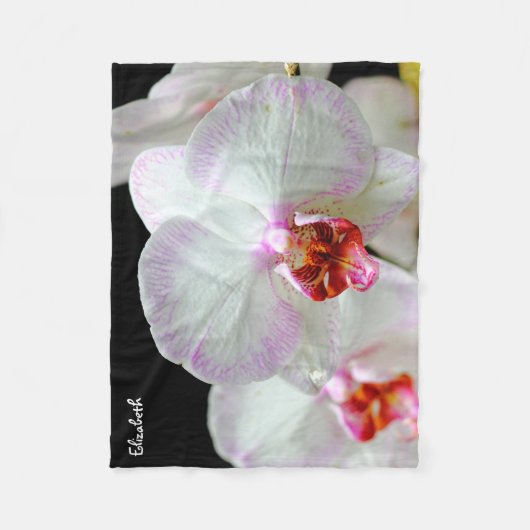Schöne Orchideen-Decke Fleecedecke (Vorderseite)