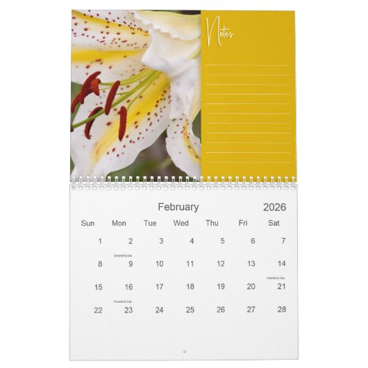 Schöne Orchideen mit Anmerkungen zum Wall-Kalender Kalender (Feb 2026)