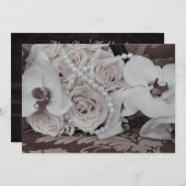 Schöne Orchideen und Rose Einladung (Vorne/Hinten)