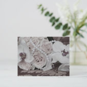 Schöne Orchideen und Rose Save the Date Postkarte (Stehend Vorderseite)