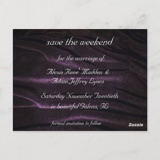 Schöne Orchideen und Rose Save the Date Postkarte (Rückseite)