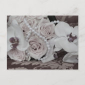 Schöne Orchideen und Rose Save the Date Postkarte (Vorderseite)