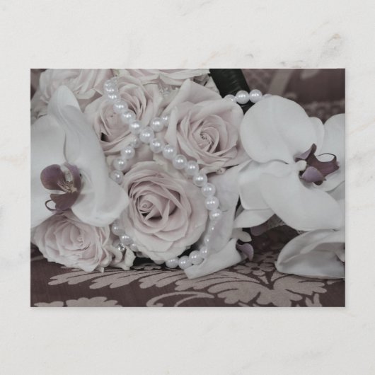 Schöne Orchideen und Rose Save the Date Postkarte (Vorderseite)