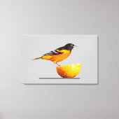Schöne Oriole/Orange Minimalistische Leinwand Kuns (Vorderseite)