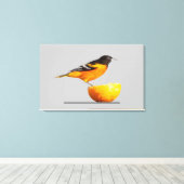 Schöne Oriole/Orange Minimalistische Leinwand Kuns (Insitu (Holzboden))