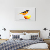 Schöne Oriole/Orange Minimalistische Leinwand Kuns (Insitu (Schlafzimmer))