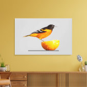 Schöne Oriole/Orange Minimalistische Leinwand Kuns (Insitu (Wohnzimmer))