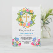 Schöne Ostereier aus Gold Einladung (Stehend Vorderseite)