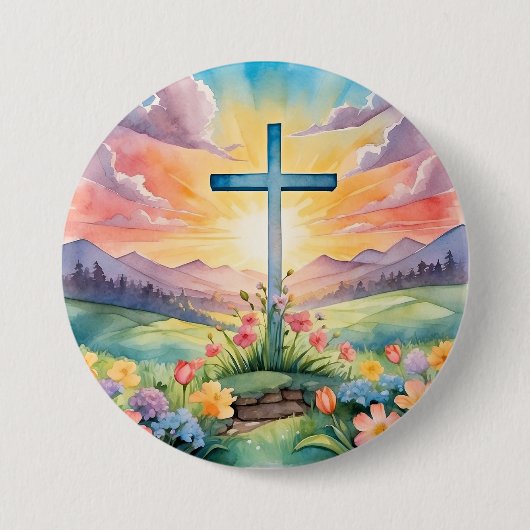 Schöne Osterfarben Kunst, Dichtung und Musik Button (Vorderseite)