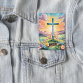 Schöne Osterfarben Kunst, Dichtung und Musik Button (Insitu)