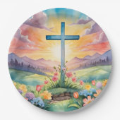 Schöne Osterfarben Kunst, Dichtung und Musik Pappteller (Vorderseite)