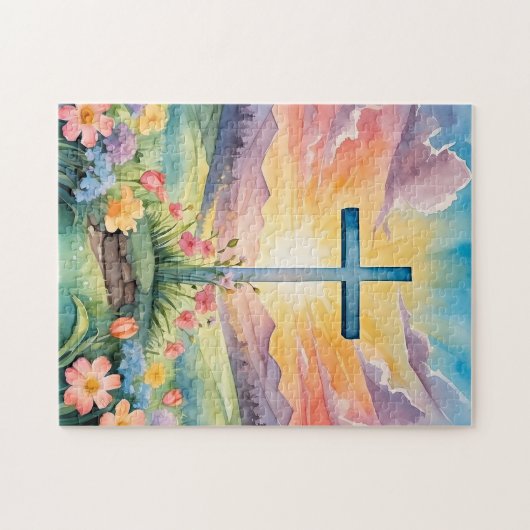 Schöne Osterfarben Kunst, Dichtung und Musik Puzzle (Horizontal)