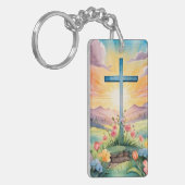 Schöne Osterfarben Kunst, Dichtung und Musik Schlüsselanhänger (Vorderseite links)