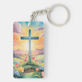 Schöne Osterfarben Kunst, Dichtung und Musik Schlüsselanhänger (Rückseite)