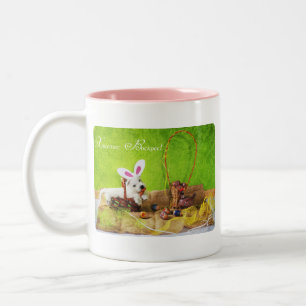 Schöne Osterhasen-Sammlung Zweifarbige Tasse