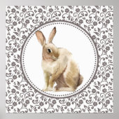 Schöne Osterkaninchen Poster (Vorne)