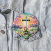 Schöne Ostern-Aquarell-Kunst Button (Beispiel)