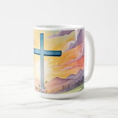 Schöne Ostern-Aquarell-Kunst Kaffeetasse (VorderseiteRechts)