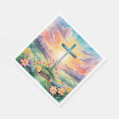 Schöne Ostern-Aquarell-Kunst Serviette (Ecke)