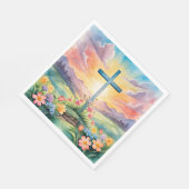 Schöne Ostern-Aquarell-Kunst Serviette (Ecke)