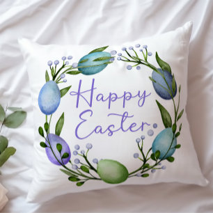Schöne Ostern Blaue Lila Eier Kissen