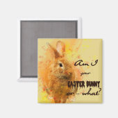 Schöne Ostern Bunny Wine Magnet (Vorderseite/Rückseite)