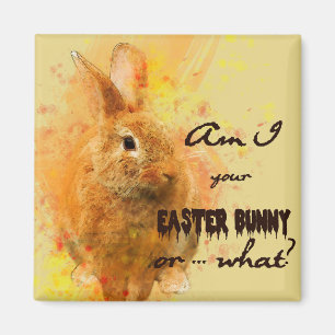 Schöne Ostern Bunny Wine Magnet