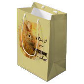 Schöne Ostern Bunny Wine Mittlere Geschenktüte (Vorderseite Schrägansicht)