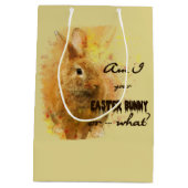 Schöne Ostern Bunny Wine Mittlere Geschenktüte (Rückseite)