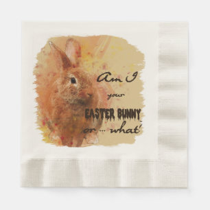 Schöne Ostern Bunny Wine Serviette