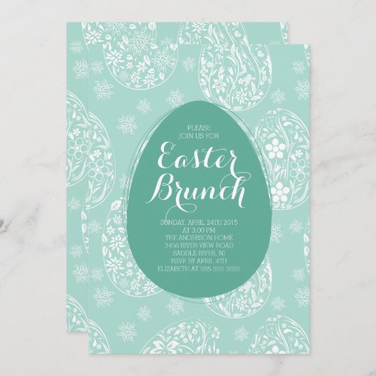 Schöne Osternbrunch-Abendessen-Party Einladung (Vorne/Hinten)