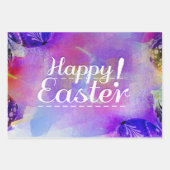 Schöne Osterpapiere mit farbigen Eiern Geschenkpapier Set (Vorderseite)