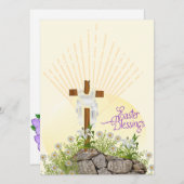 Schöne Ostersegnung Feiertagskarte (Vorne/Hinten)