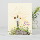 Schöne Ostersegnung Feiertagskarte (Stehend Vorderseite)