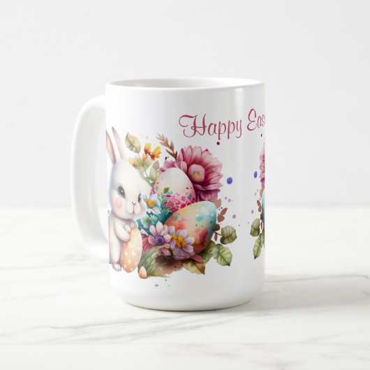 Schöne Ostersonne und Text Kaffeetasse (Vorderseite Links)