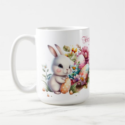 Schöne Ostersonne und Text Kaffeetasse (Links)