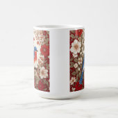 Schöne Östliche Blaumeise Rote Flora  Kaffeetasse (Mittel)