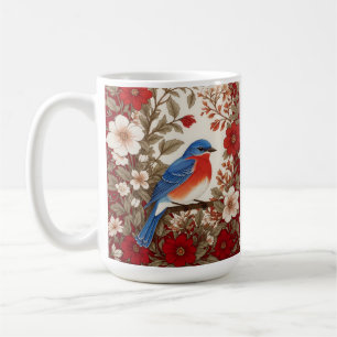 Schöne Östliche Blaumeise Rote Flora  Kaffeetasse