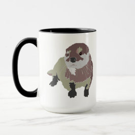 schöne Otter-Design Combo-Tasse, 15 oz Tasse