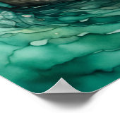 Schöne Otter-Familie mit Kinderbett Poster (Ecke)