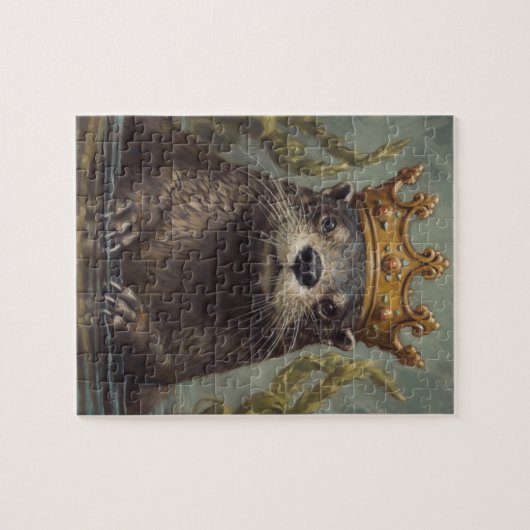 Schöne Otter in einer Krone Puzzle (Horizontal)