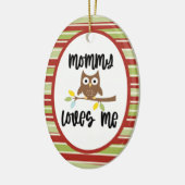 Schöne Owl Mami Lieben Keramik Ornament (Links)